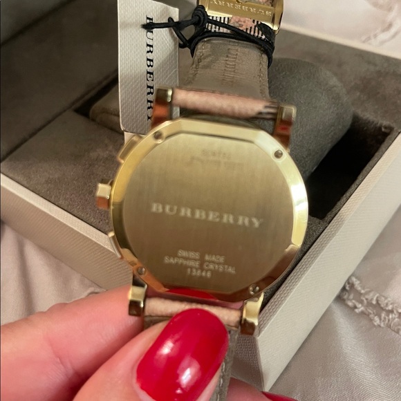 Burberry Gold and Plaid woman’s Watch